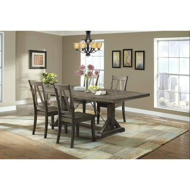 Picket House Furnishings Flynn 5-Piece Dining Set-Table and 4 Wooden Side Chairs