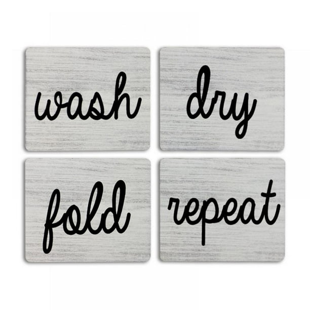 4 Pieces Funny Laundry Signs Wash, Dry, Fold, Repeat Sign Funny Laundry Room Wall Art Signs Rustic Farmhouse Hanging Wood Wall Decor for Home Laundry Bathroom 4 Pieces Funny Laundry Signs Wash, Dry, Fold, Repeat Sign Funny Laundry Room Wall Art Signs Rustic Farmhouse Hanging Wood Wall Decor for Home Laundry Bathroom