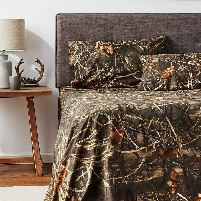 Realtree Max 4 Camo Bedding Queen Sheet Set Polycotton Fabric, Super Soft,  Easy Care Percale Weave 4 Pcs Sheet Sets for Bedroom, Hunting & Outdoor  Camouflage Bedding - Queen 