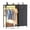 Gray, variant on 49.2" W Dresser with Hanging Rack & 6 Fabric Drawers for Bedroom, Featuring LED Lights and Charging Station, White Fabric Dressers & Chest of Drawers with Grid Panel & 4 Hooks, Wooden Top