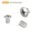thumbnail image 4 of Unique Bargains M6x10mm Oval Head Phillips Machine Screws, 25 Pack 304 Stainless Steel Slightly Raised Countersunk Head Screws, 4 of 5
