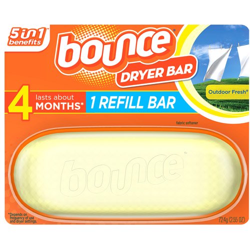 Bounce Dryer Bar Outdoor Fresh Fabric Softener Refill, 2.55 oz