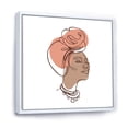 thumbnail image 3 of Designart 'One Line Portrait of Afro American Woman IV' Modern Framed Canvas Wall Art Print, 3 of 5