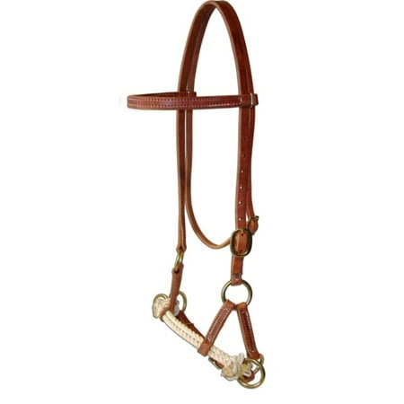 - Amish USA Horse Tack Hermann Oak Leather Double Rope Side Pull 975H4000