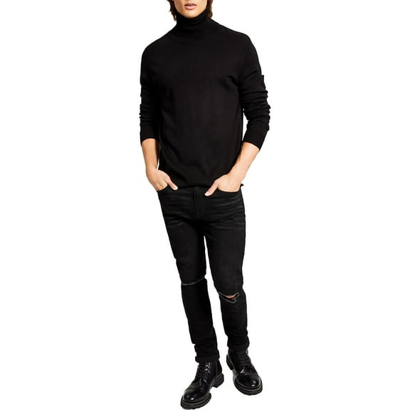 And Now This Mens Ribbed Knit Pullover Turtleneck Sweater