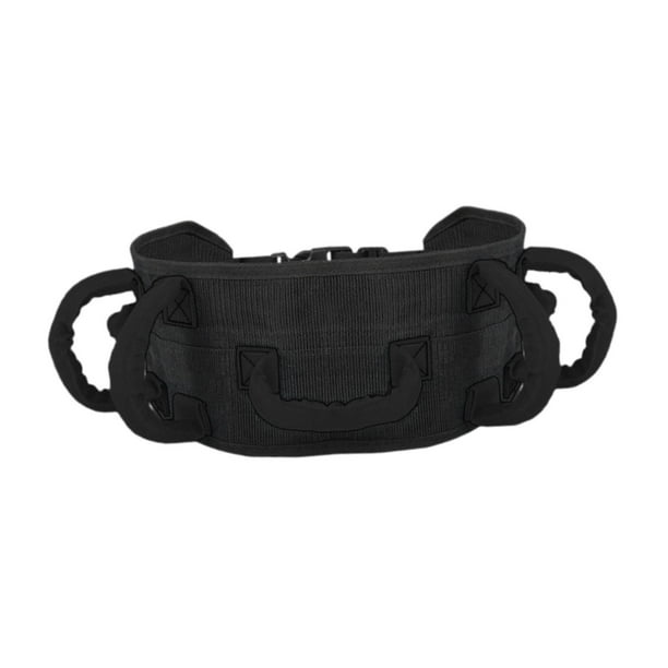 Cinturón con asas Cinturones de elevación Cinturón de transferencia para personas mayores Enfermería de pie Negro