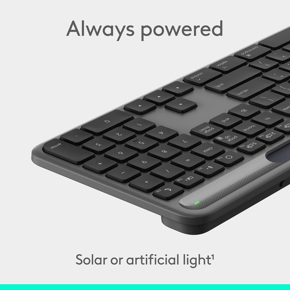 Logitech Signature Slim Solar+ K980 Wireless Keyboard for Mac, Graphite