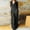 Black, variant on Elbow Sleeve Dress for Women Maxi Blue Formal Plain Dresses Denim V Neck Casual Dress