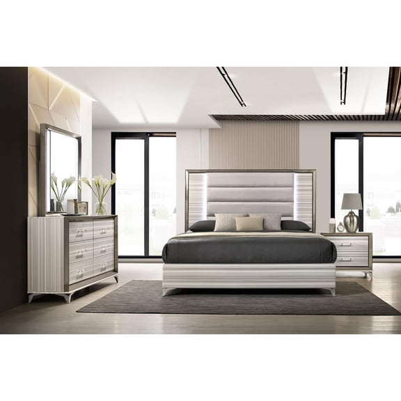 ZAMBRANO WHITE QUEEN BED GROUP