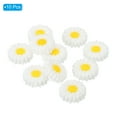 thumbnail image 3 of Uxcell 20mm Silicone Flower Beads, 10 Pcs Cute Colorful Soft Sunflower Focal Loose Space Bead, White Yellow, 3 of 6