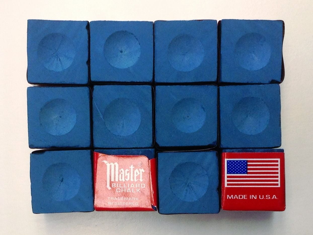 1 Pack/12 Pieces Master Billiard/Pool Cue Chalk Coral/Rust