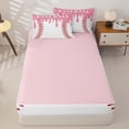 thumbnail image 4 of Homewish Pink Drippy Baseball Stitch Print Zipper Twin Comforter Sets with Fitted Sheet and 2 Pillowcases,Sports Monogram Zipper Bedding Set For Kids Boys And Girls,Reversible,4 Pieces, 4 of 7