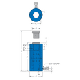 thumbnail image 2 of Freedom Hydraulics 100 Ton Single Acting Hollow Hole Cylinder, 3.00" Stroke - SHS1003, 2 of 2