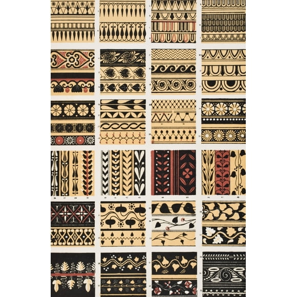 Greek No 3 Plate Xvii From The Grammar Of Ornament By Owen Jones Published By Day & Son London 1865 by Ken Welsh / Design Pics (24 x 36)