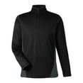 thumbnail image 4 of Harriton M786 Men's Flash Snag Protection Plus IL Colorblock Quarter-Zip Pullover-Black/ Dark Charcoal-L, 4 of 6