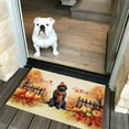 thumbnail image 2 of Happy Thanksgiving Newfoundland Give Thanks Fall Beanie Scarf Welcome Doormat Newfie Dog Lover Gifts Indoor Outdoor Welcome Mat - 00020, 2 of 5