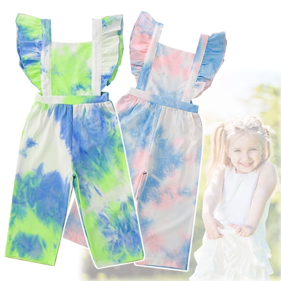 Vedolay Jumpsuit For Summer Easter Girls Jumpsuit One Piece Sleeveless Rabbit Printing Design Casual Trousers,Blue 6-12 Months
