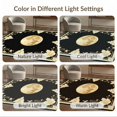 thumbnail image 7 of ODIKA 5'x7' Washable Area Rug Non-Slip, Chair-Friendly Greek Key Symmetrical Border Glam Round Sparkle Shimmer Sunburst for Dining Room, Under Table, Home Office, 7 of 7