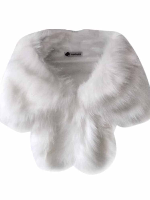 womens faux fur shawl