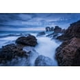 thumbnail image 2 of Lanza, Sergio 24x17 Black Ornate Wood Framed with Double Matting Museum Art Print Titled - Rocky Blue, 2 of 4