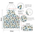 thumbnail image 7 of White Elephant Pattern Apron-Garden Aprons for Women with Pockets-Cotton Linen Waterproof Kitchen Cooking Gardening Aprons Adjustable for Kitchen,Cooking,BBQ and Salon 33x27 Inch, 7 of 7