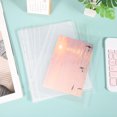 thumbnail image 1 of Minkissy 50pcs Card Sleeves Binder Sheets Transparent Waterproof for School Use General Users, 1 of 8