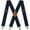 Dark Blue, variant on HBlife Men's X-Back 2 Inches Wide Heavy Duty Clips Adjustable Suspenders, Black