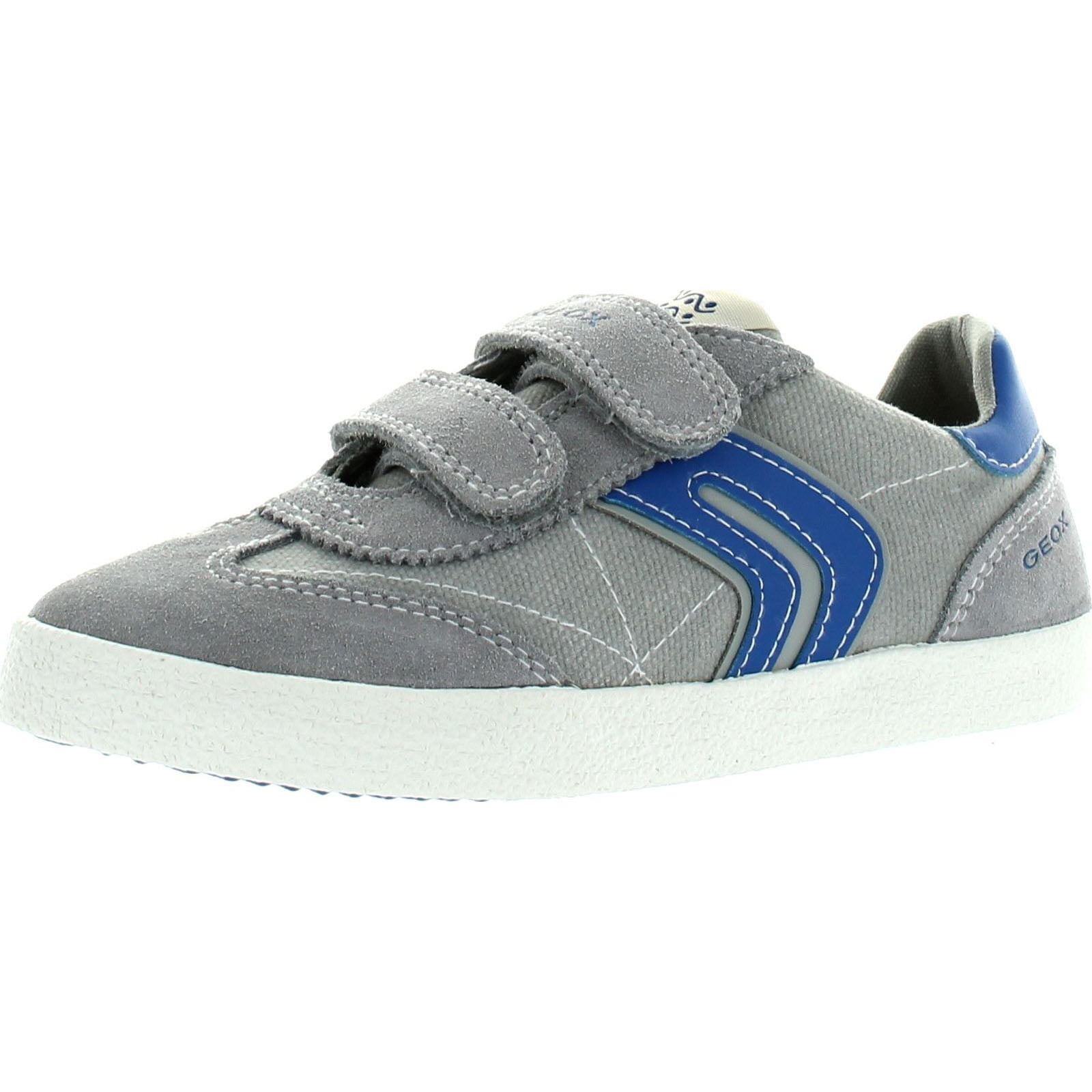 Geox Boys Kiwi Kids Casual Everyday Fashion Sneakers, Grey/Royal, 26 -