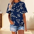 thumbnail image 2 of MEICHEN Women's Fashionable Printed T Shirt Casual Round Neck Short Sleeved Blouse Summer Women's Top, 2 of 4