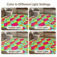 thumbnail image 7 of ODIKA 3'x5' Washable Accent Rug Bedside Checkered Retro Motif Interlocking Vibrant Hopscotch for Nursery Room, Pet Friendly & Non-Shedding, 7 of 7