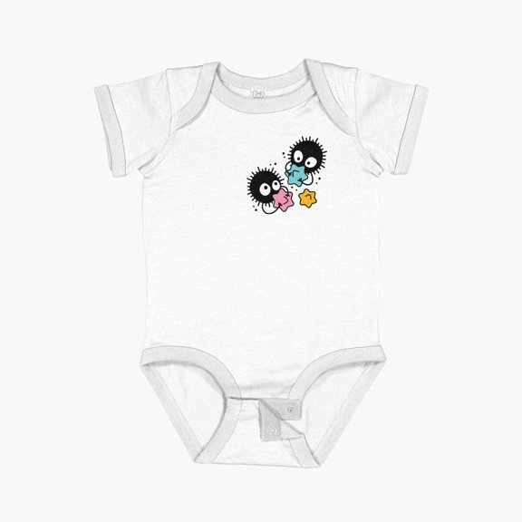 Bella Canvas Soot Studio Ghibli Short Sleeve Baby One-Piece Newborn Gender Neutral Outfit, Baby Boy Or Girl Bodysuit, Birrthday Gifts