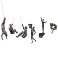 thumbnail image 4 of Escultura de pared hombre trepador Bewildely plata resina, 4 of 6