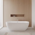 thumbnail image 2 of Juno 71" Freestanding Bathtub in White with Polished Chrome Drain and Overflow Trim and Floor Mounted, 2 of 7