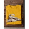 thumbnail image 3 of Steam Locomotive Graphic  Men Gold T-Shirt, Male Medium, 3 of 4