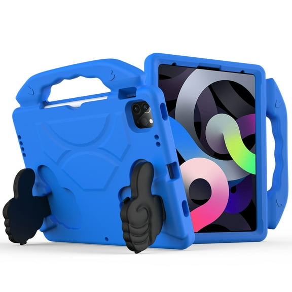 Case For Apple iPad Air 4 /iPad Air 5 /iPad Pro (11 inch) Hybrid Shockproof Thumbs Up Kickstand Antislip Rubber TPU Kid-Friendly Bumper Tablet Tablet Cover [ Blue ]
