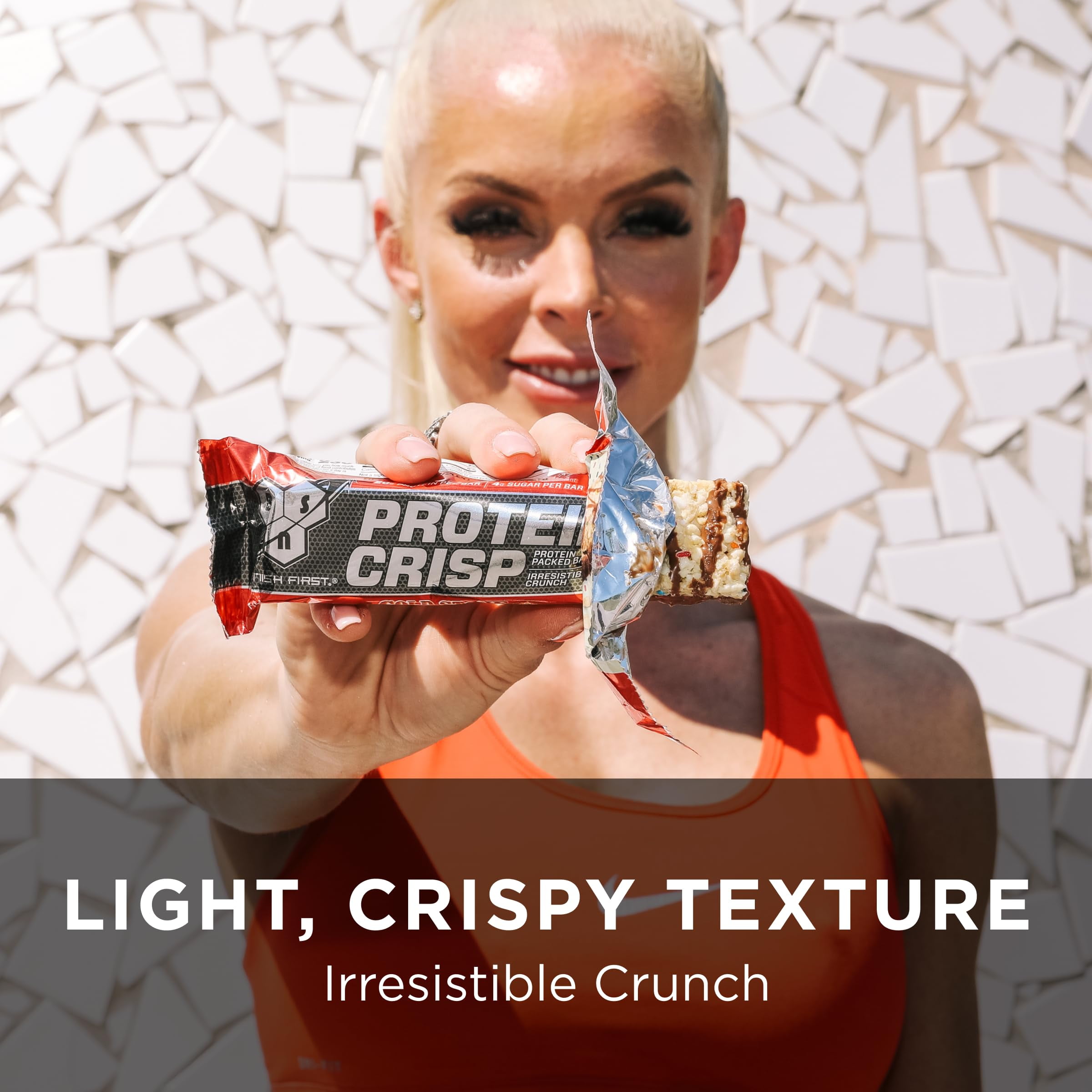 Protein Crisp, Protein Packed Bar, Salted Toffee Pretzel, 12 Bars, 1.94 oz (55 g) Each, BSN