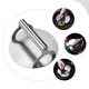 thumbnail image 2 of Prensa de hamburguesas redonda de acero inoxidable, herramienta para aplastar hamburguesas, utensilio de cocina de metal., 2 of 6