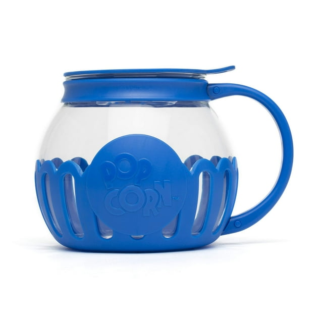 Ecolution Cocina extras 1.5-Quart vidrio palomitas de maiz poppers - se puede lavar en lavaplatos (Azul)
