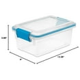 thumbnail image 7 of 7.5 Qt Gasket Box, Stackable Storage Bin with Latching Lid and Tight Seal, Plastic Container to Organize Basement, Clear Base, Lid, 1-Pack, 7 of 7