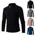 thumbnail image 3 of Mens Warm Knitted Sweater Thick Turtle Neck Pullover Jumper Knitwear Winter Tops, 3 of 8
