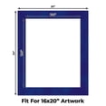 thumbnail image 2 of Royal Blue Suede Picture Frame Mat for 20x24 Frames - Fits 16x20 Photos - 50 Mats, 2 of 7