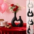 thumbnail image 3 of Unique Heart Shaped Vase Set,Black and White Heart Shaped Vase for Home Decor Minimalist Modern Decorative Vases for Living Room Dining Room Table Coffee Table Centerpiece Shelf Decoration, 3 of 14