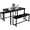 Black, variant on MOOSENG 3-Piece Industrial Dining Table Set | Kitchen Table Furniture with 2 Chairs, Space Saving Dinette | for Kitchen, Dining, Breakfast Nook (Walnut)