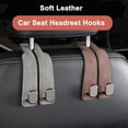 thumbnail image 5 of Car Hooks for Headrest, 2 in 1 Car Seat Hooks for Headrest, Purse Bag Hanger for Car, Car Hangers for Seat Headrest (Brown - 1 Pack), 5 of 6