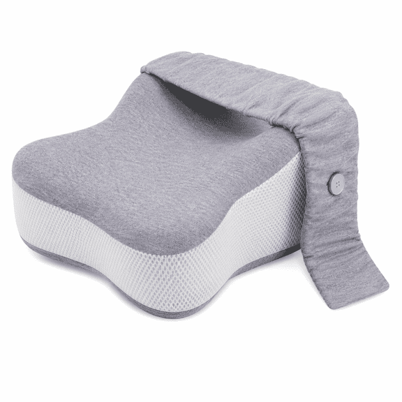 Knee Pillow for Side Sleepers, Memory Foam Leg Pillow with Adjustable Strap and Removable Cover