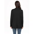 thumbnail image 5 of JWD Womens Casual Lightweight with Pocketes Long Sleeve Open Front Cardigan Black-L, 5 of 6
