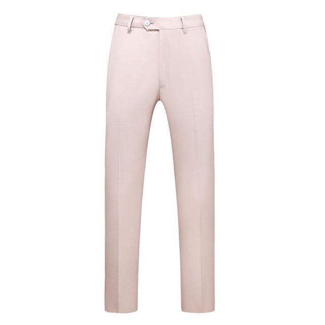 Zszcpp Work Pants Men Classic Veneer Crease Flat Faddish Comfy Solid Straight Leg Trousers Casual Trouser