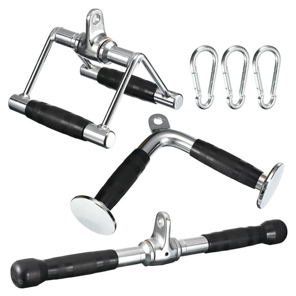 Unique Bargains Tricep Press Down Cable Machine Attachment for Gym Accessories, Silver