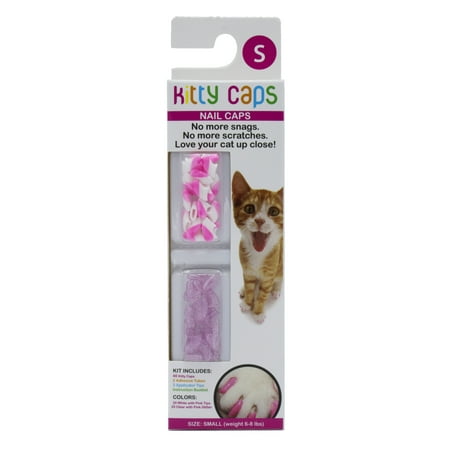 UPC: 0742797787152 | Kitty Caps Nail Caps: White With Pink Tips & Clear With Pink Glitter  40 Count  Small