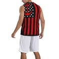 thumbnail image 2 of Sikiie Nautical American Flag Basketball Jersey Reversible Men's Mesh Athletic Sports Shirts Training Practice S-4XLLarge, 2 of 6